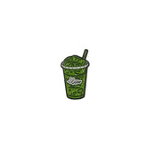 Metal Enamel Brooches 3m Sticker Green Matcha Drink Metal Charms