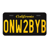 ONW2BYB Custom Number Plate