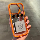 Luxury Camera Lens Flip Bracket Case - For iPhone