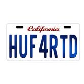 HUF4RTD Custom Number Plate