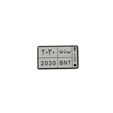 Metal Enamel Brooches 3m Saudi License Plate Charm