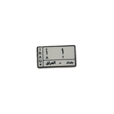 Metal Enamel Brooches 3m Sticker Number Plate Charm