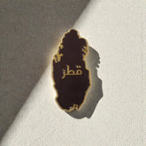 Metal Enamel Brooches 3m Sticker Fashion Jewelry Design Qatar map