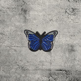 Metal Enamel Brooches 3m Sticker Fashion Jewelry Design Blue Butterfly