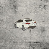 Metal Enamel Brooches 3m Sticker Fashion Jewelry Design White Car