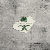 Metal Enamel Brooches 3m Sticker Fashion Jewelry Design Saudi Map