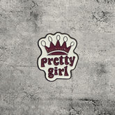 Metal Enamel Brooches 3m Sticker Fashion Jewelry Design Pretty Girl
