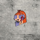 Metal Enamel Brooches 3m Sticker Fashion Jewelry Design Cartoon Girl