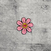 Metal Enamel Brooches 3m Sticker Fashion Jewelry Design Pink Flower Heart