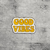 Metal Enamel Brooches 3m Sticker Fashion Jewelry Design Good Vibes