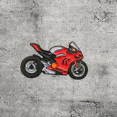 Metal Enamel Brooches 3m Sticker Fashion Jewelry Design Red Sports Bike