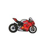 Metal Enamel Brooches 3m Sticker Fashion Jewelry Design Red Sports Bike