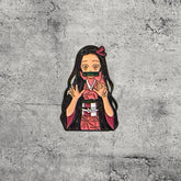 Metal Enamel Brooches 3m Sticker Fashion Jewelry Design Anime Girl