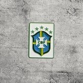 Metal Enamel Brooches 3m Sticker Fashion Jewelry Design Brazil Football Federation