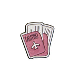 Metal Enamel Brooches 3m Sticker Fashion Jewelry Design Passport & Travel Tickets