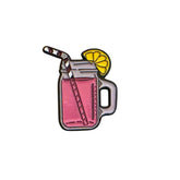 Metal Enamel Brooches 3m Sticker Fashion Jewelry Design Pink Juice Glass
