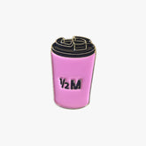 Metal Enamel Brooches 3m Sticker Pink coffe Cup
