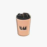 Metal Enamel Brooches 3m Sticker Brown coffe Cup