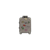 Metal Enamel Brooches 3m Sticker Travel Lugguage Bag