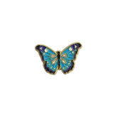 Metal Enamel Brooches 3m Sticker Blue Butterfly