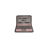 Metal Enamel Brooches 3m Sticker Pink Laptop