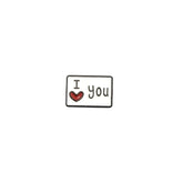 Metal Enamel Brooches 3m Sticker i love you