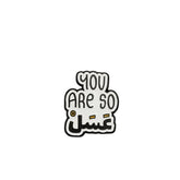 Metal Enamel Brooches 3m Sticker You are So Asal