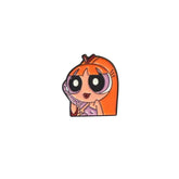 Metal Enamel Brooches 3m Sticker Fashion Jewelry Design Powerpuff Girl