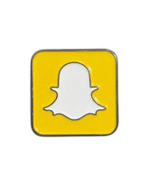 Metal Enamel Brooches 3m Sticker Fashion Jewelry Design Snapchat Logo