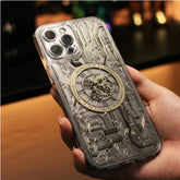 Electroplated Transparent Watch Style Magsafe Case For iPhone