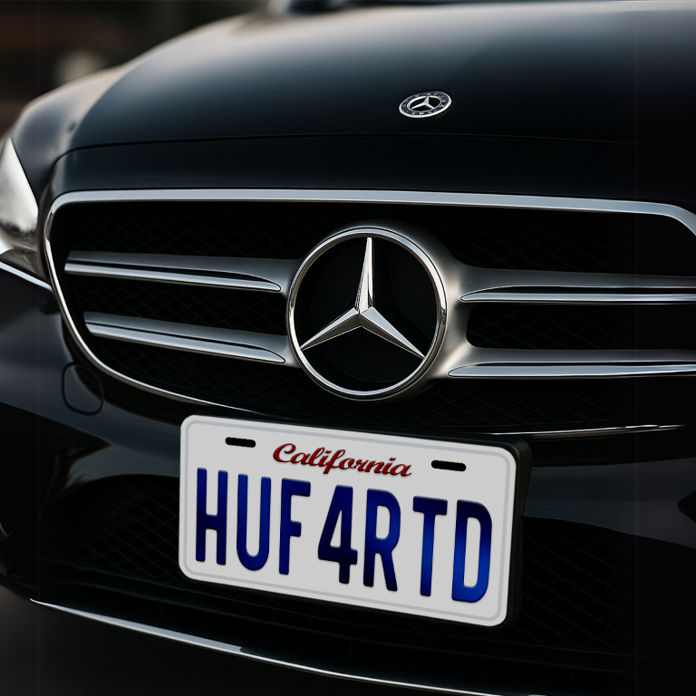 HUF4RTD Custom Number Plate