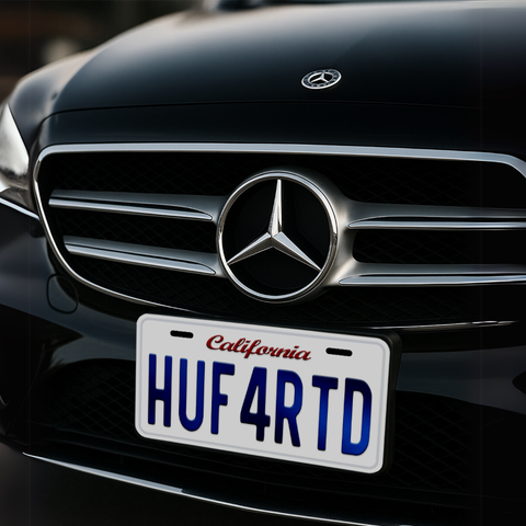 HUF4RTD Custom Number Plate