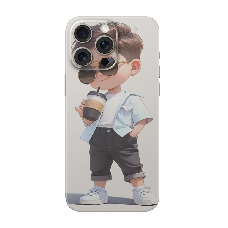 Cute boy Transparent Printed Skin