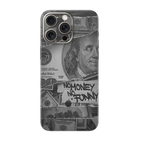 No money No funny Transparent Printed Skin