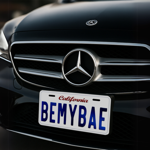 BEMYBAE Custom Number Plate