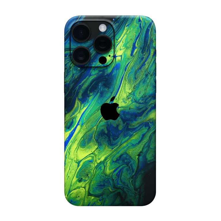 Vibrant Green & Blue Marble Skin