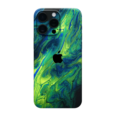 Vibrant Green & Blue Marble Skin