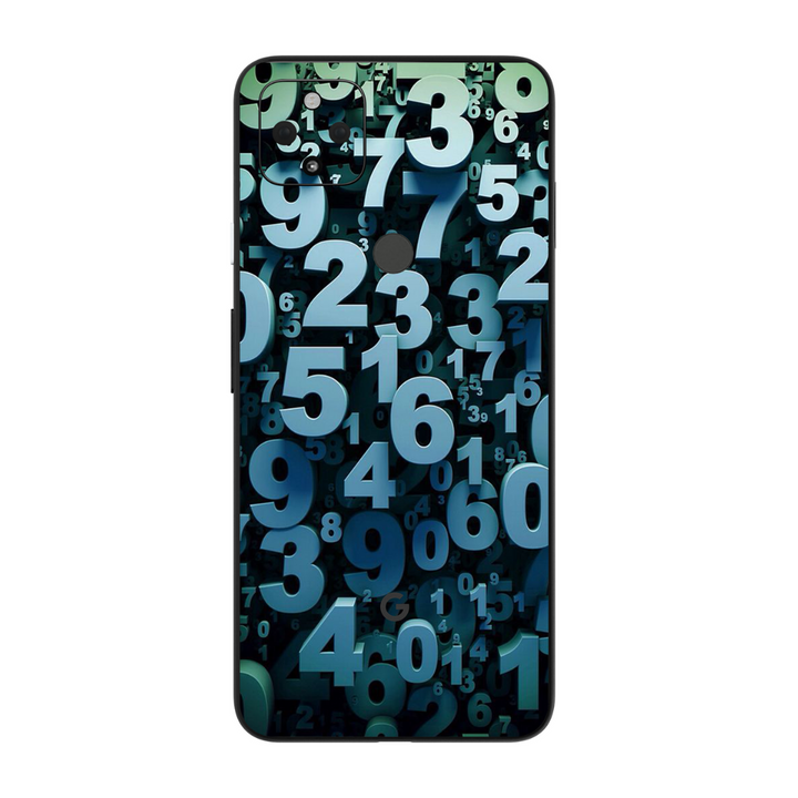3D Numbers Skin For Google Pixel 5