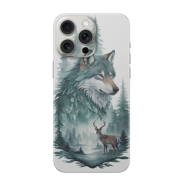 Wolf & Deer Transparent Printed Skin