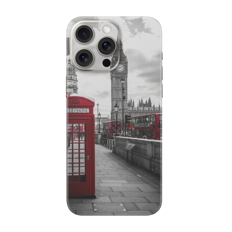 Telephone Booth Transparent Printed Skin