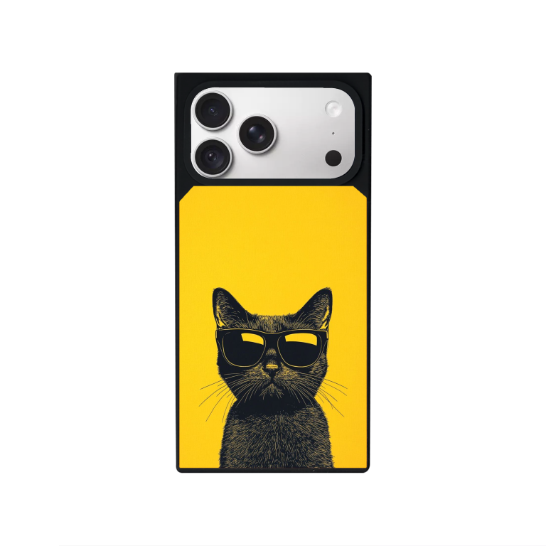 Cat Customized Square Glass for Iphone Models