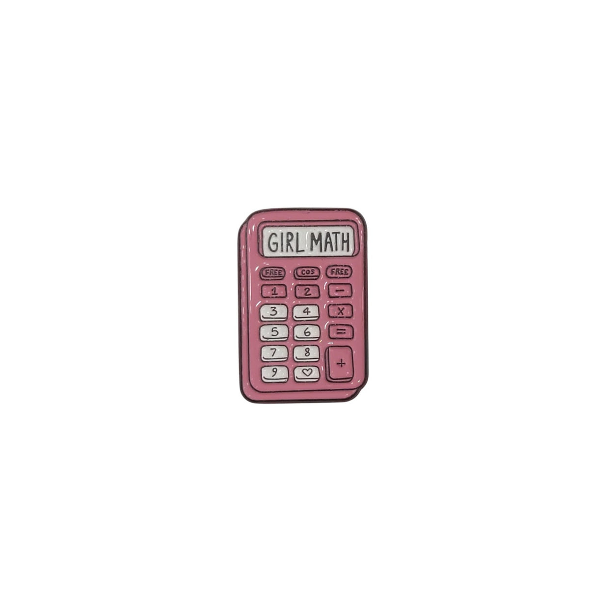 Metal Enamel Brooches 3m Sticker Girl Math Metal Charms