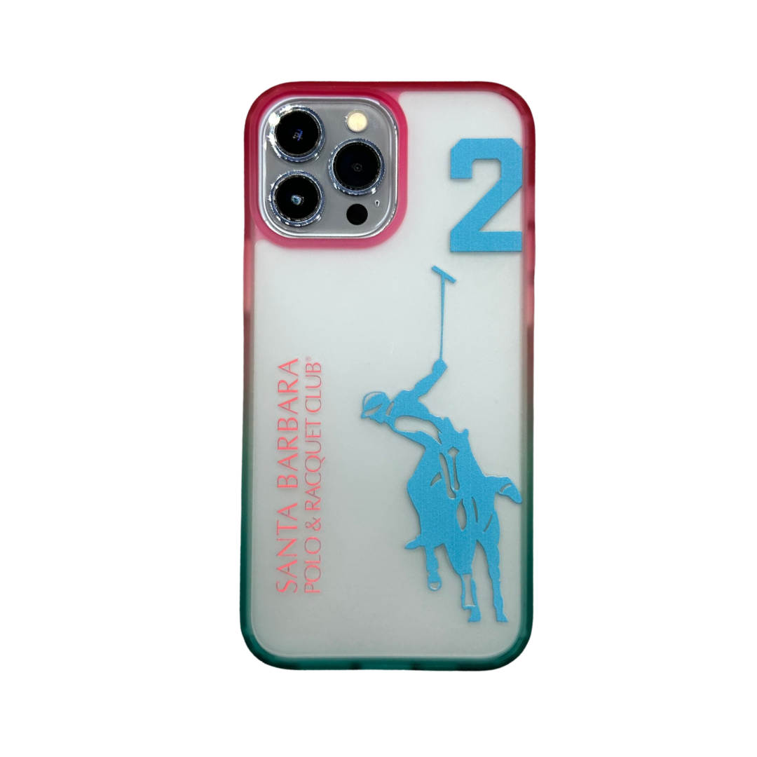 Polo Club Translucent Blue Case For iPhone