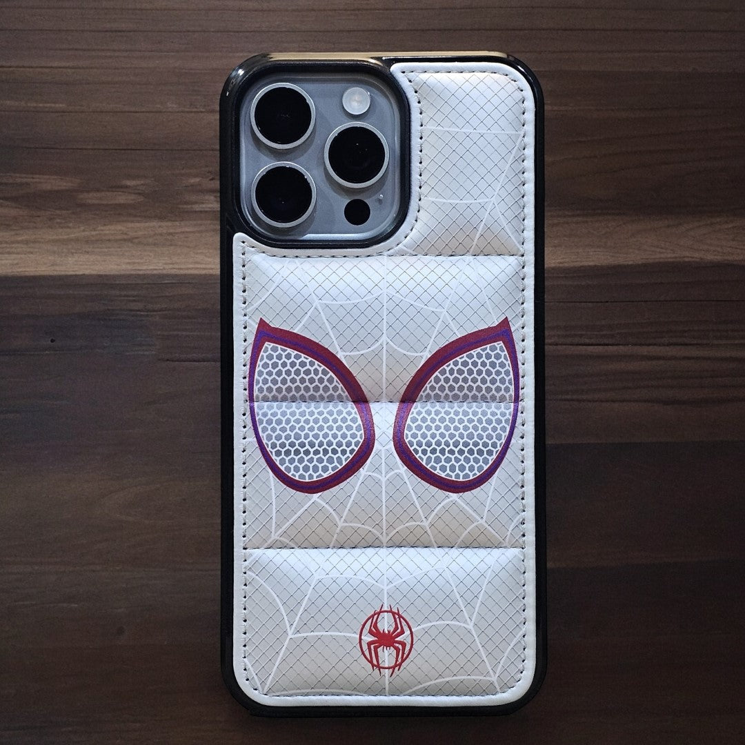 Spiderman Eyes Red Puffer White Premium Case