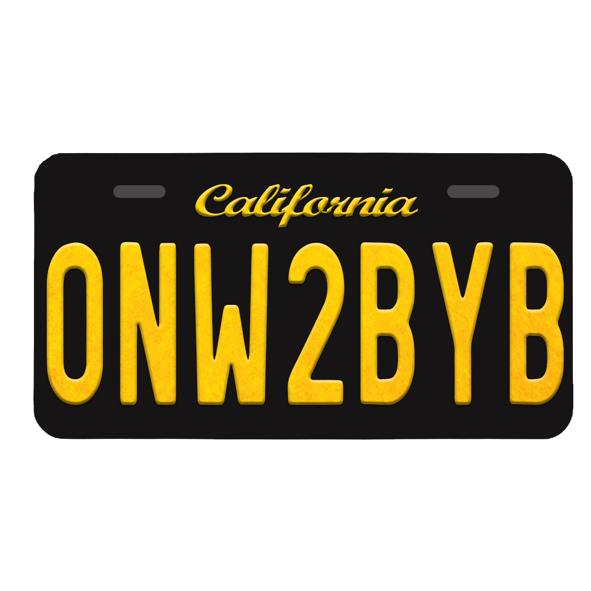 ONW2BYB Custom Number Plate