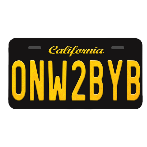 ONW2BYB Custom Number Plate