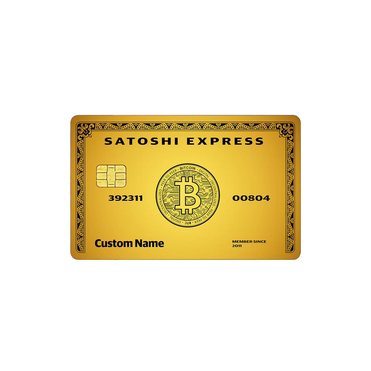 Bitcoin Premium Gold Black