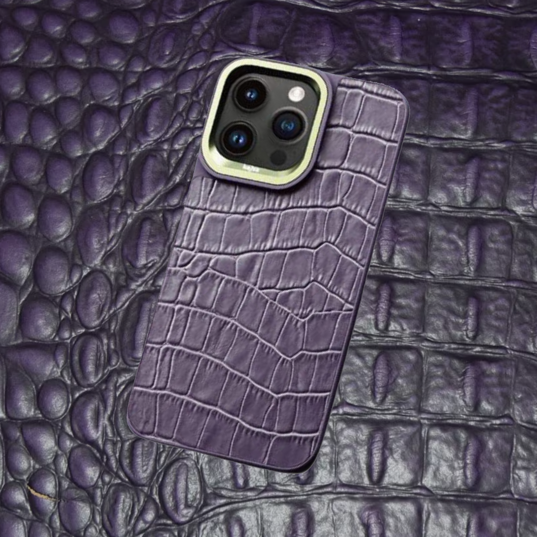 Kajsa Classic Purple Collection Genuine Leather Case For iPhone