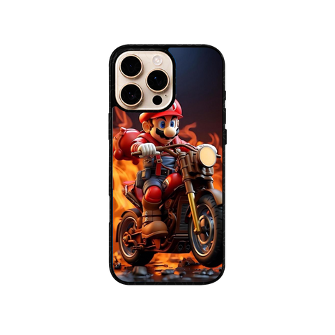 Super Mario on a motorcycle Premium Case For All Phone Models