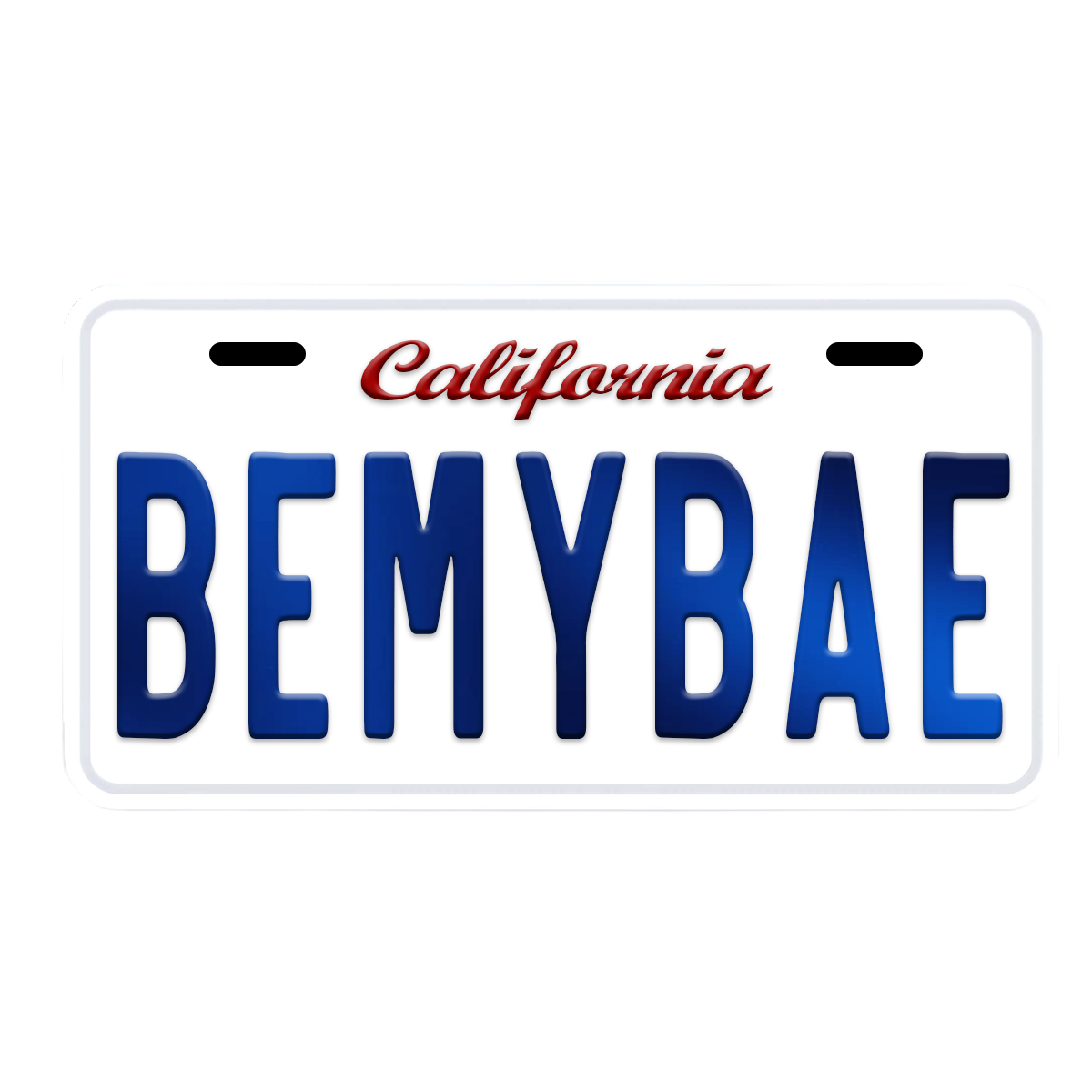 BEMYBAE Custom Number Plate